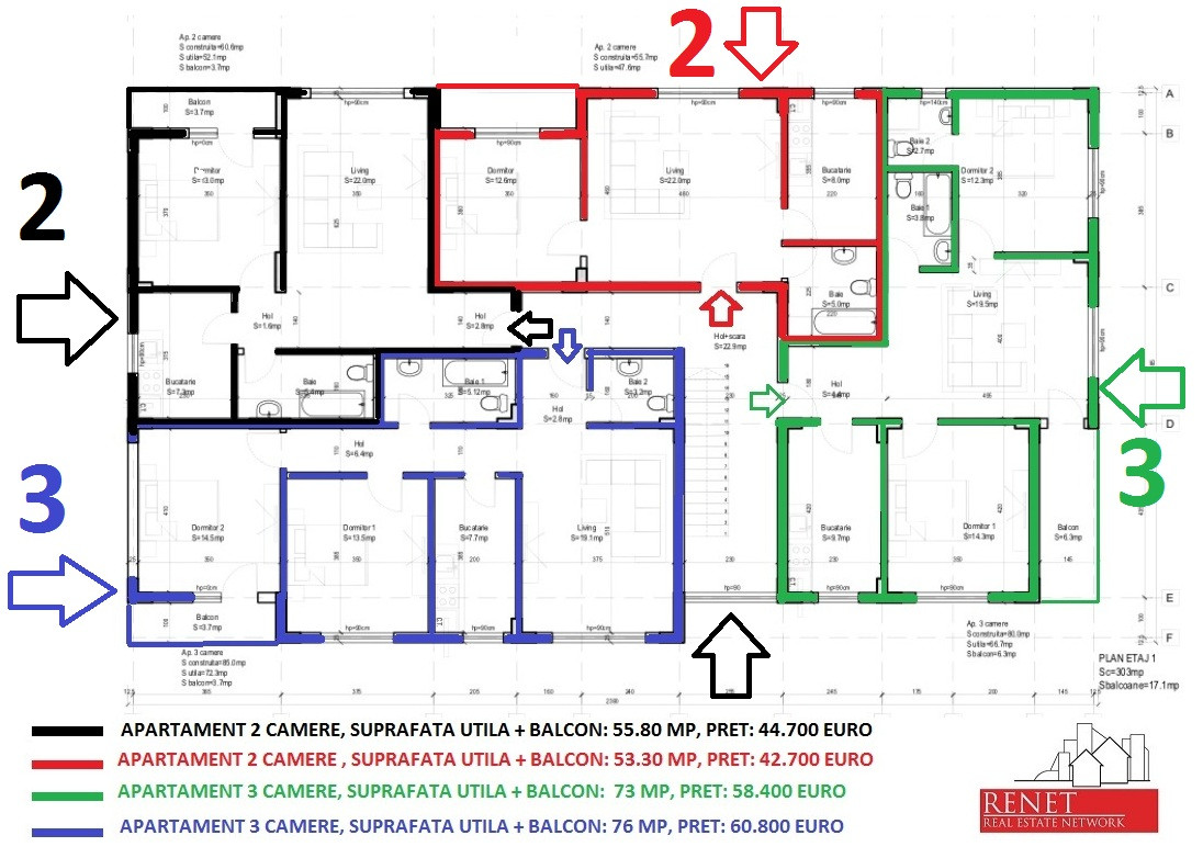 VANZARE 2 CAMERE: NEW APPLE RESIDENCE - Fundeni loc de parcare inclus