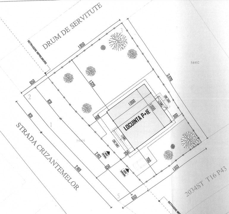 Casa individuala P+E+M 300 mp LOT 733 mp Cornetu, str Crizantemelor