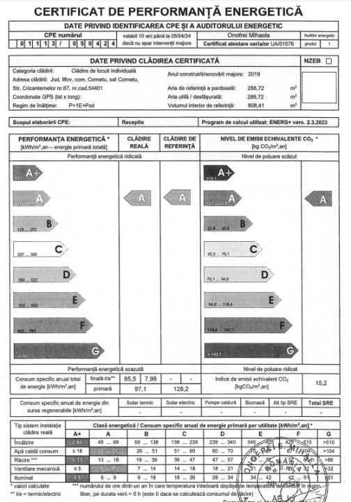 Casa individuala P+E+M 300 mp LOT 733 mp Cornetu, str Crizantemelor