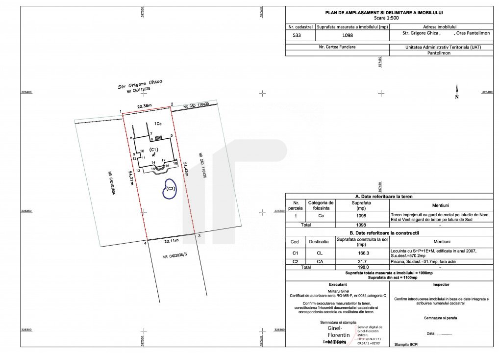 Cernica - Pantelimon, vis-a-vis Selgros, ideal camin, zona mixta! 