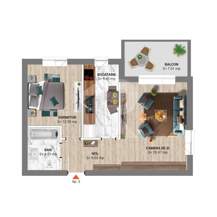 2 CAMERE Padurea BANEASA - bloc 2023 - Apartament premium în Greenfield Băneasa,