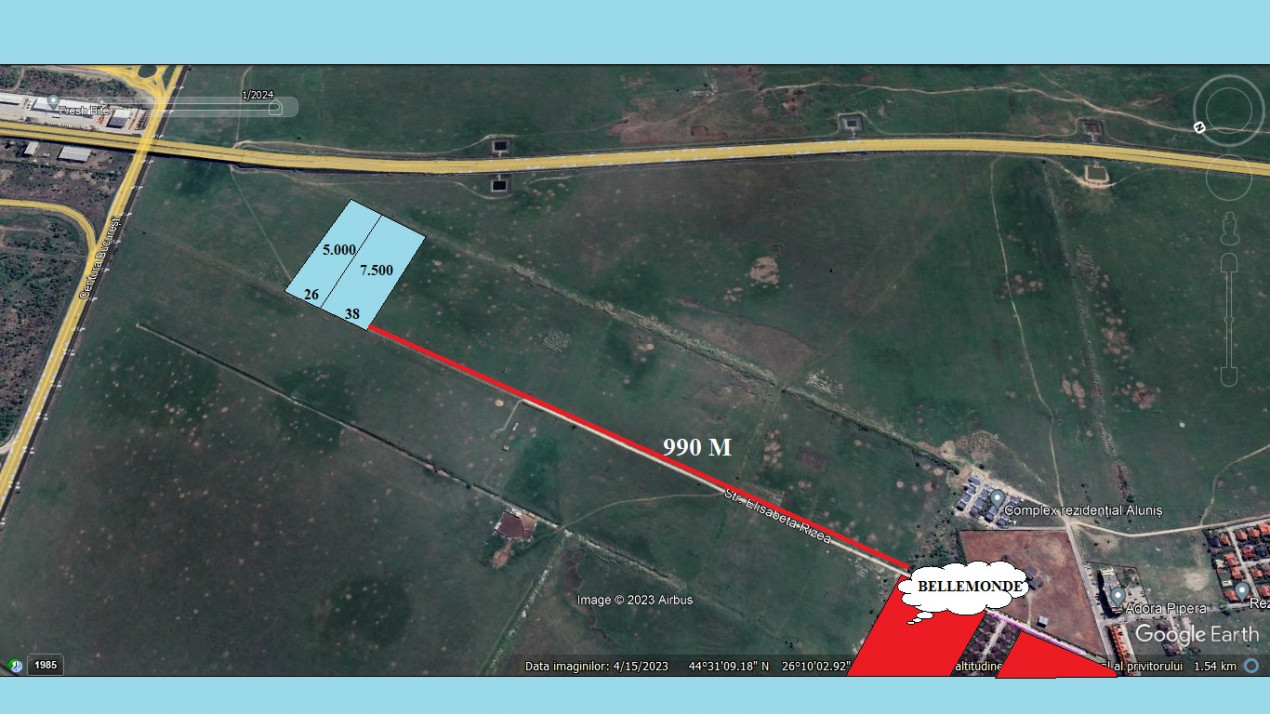 Vând două terenuri, 5000 și 7500 m², în Pipera, aproape de cartierul Bellemonde