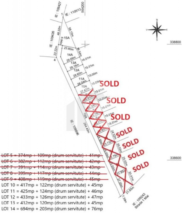 Otopeni - Loturi pentru case - Str. 1 Mai - 2 loturi disponibile - 0% COMISION