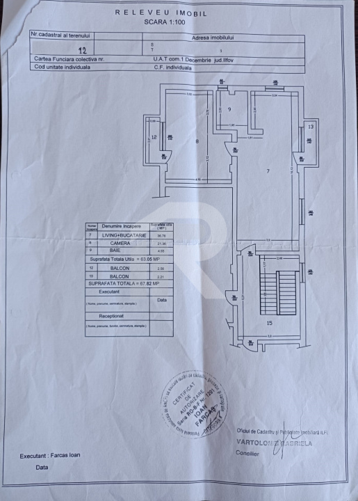 Apartament 2 camere, Comuna 1 Decembrie ILFOV