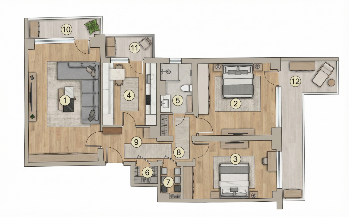 Apartament 3 Camere Aleea Sinaia - Doamna Ghica