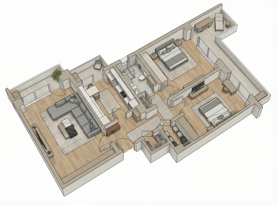 Apartament 3 Camere Aleea Sinaia - Doamna Ghica