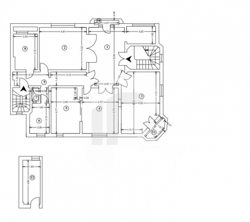 Apartament in Vila, 5 camere,  Alexandru Philippide 4, de renovat