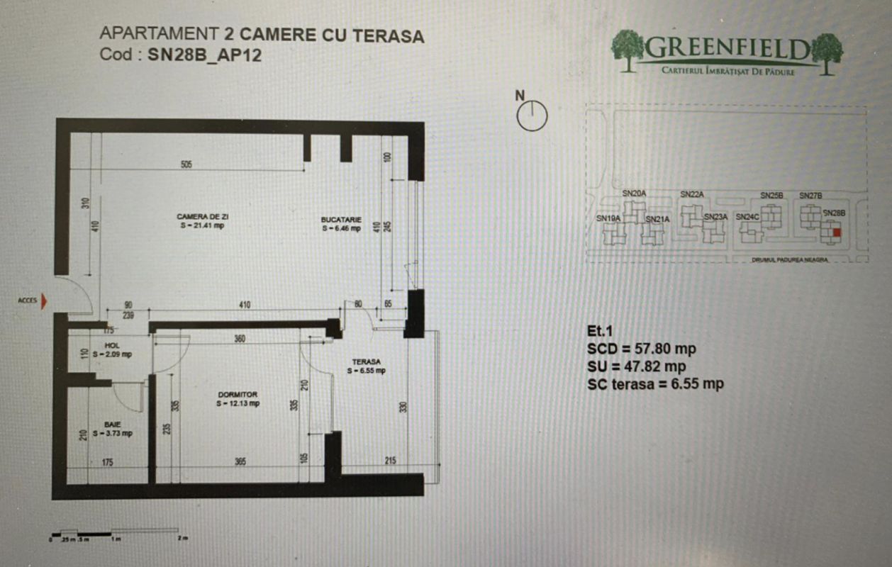 Baneasa - Greenfield, doua camere de inchiriat cu loc de parcare