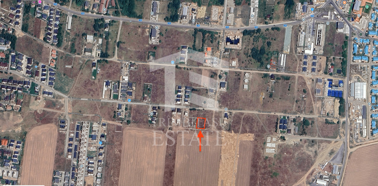 Tunari – zona Castanului | teren 750 mp | deschidere 25 ml | Ideal casa / duplex