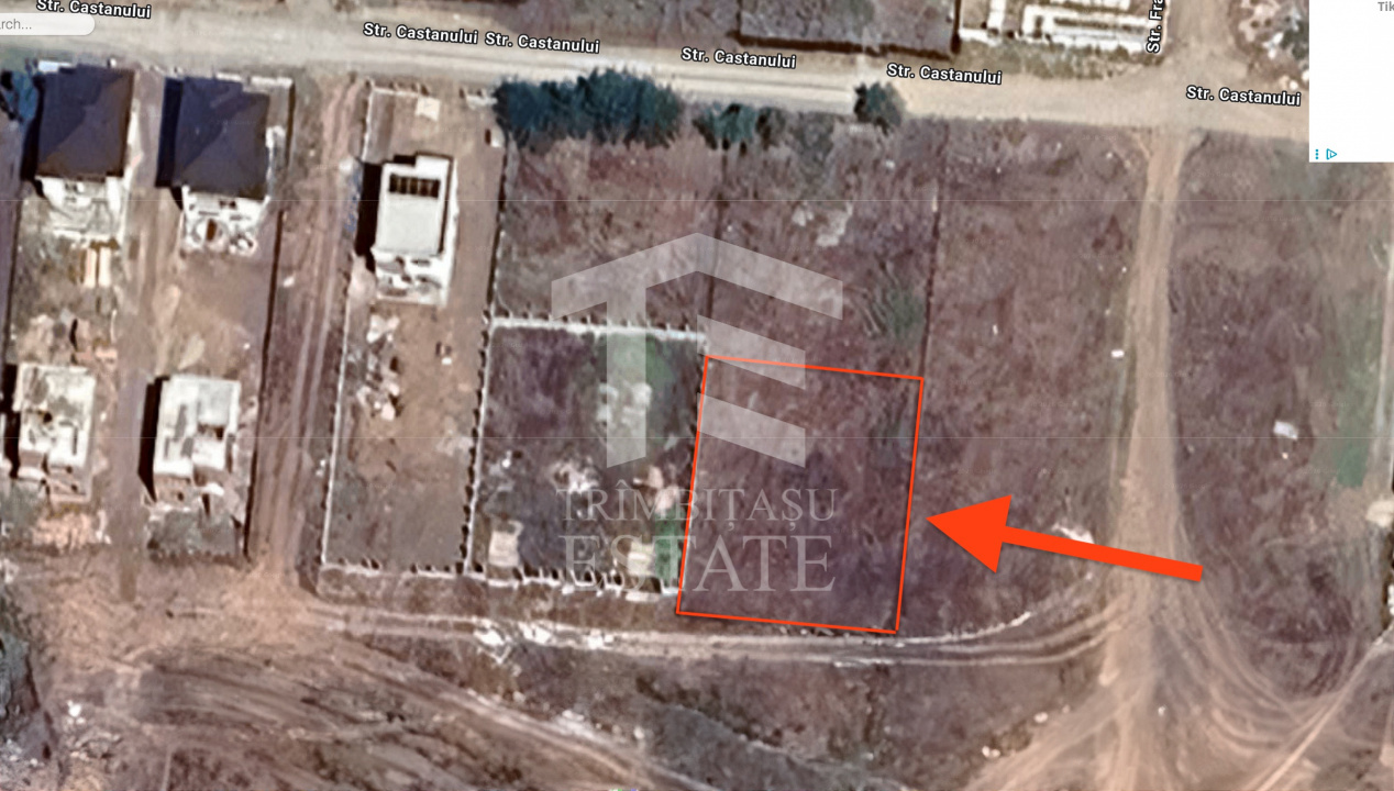 Tunari – zona Castanului | teren 750 mp | deschidere 25 ml | Ideal casa / duplex